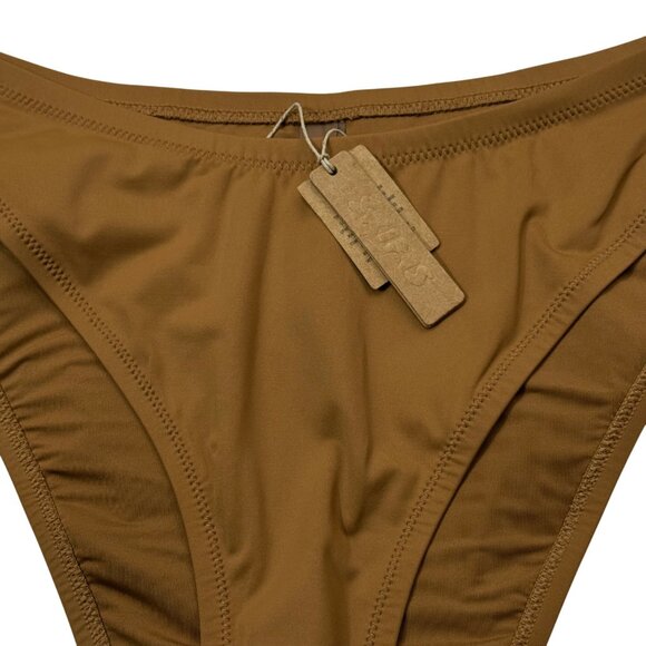 SKIMS Swim Cheeky Tanga Bottoms Almond 4X - Picture 5 of 13